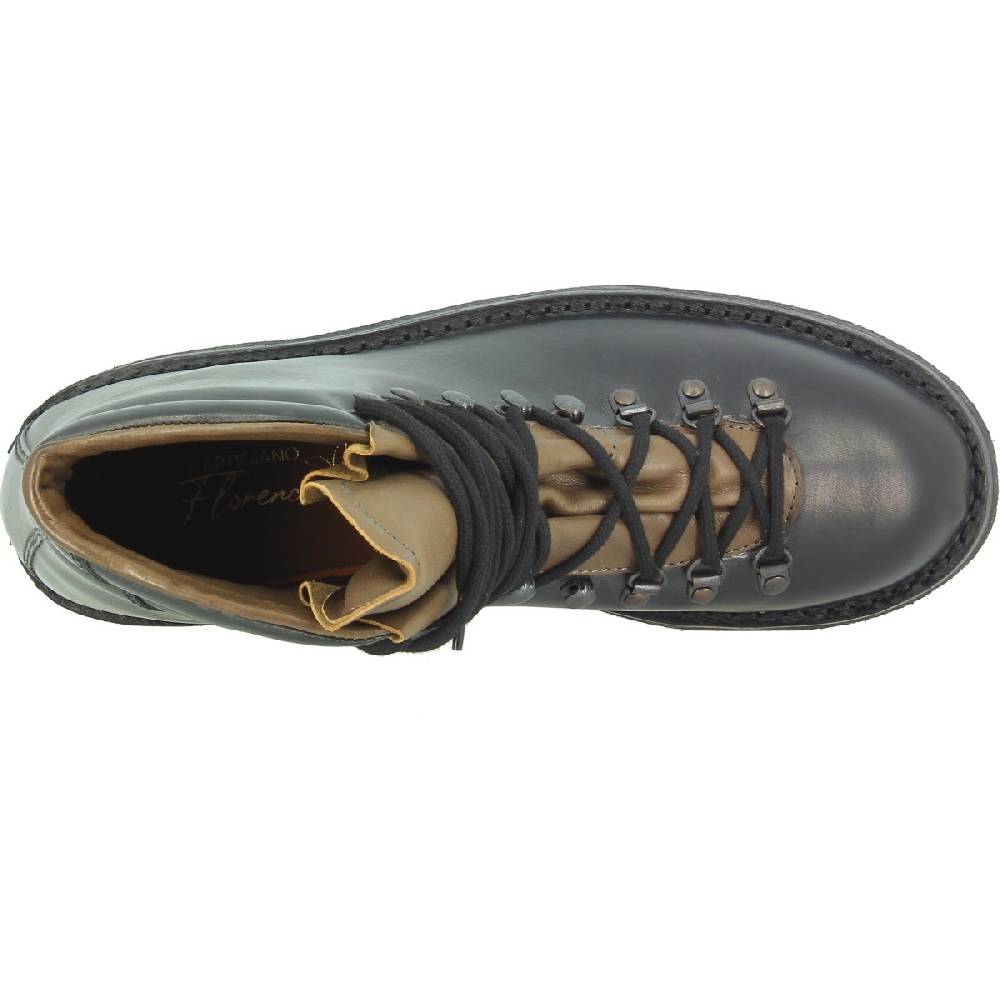 Lartigiano Del Cuoio Stivale Da Montagna Unisex Color Nero Con Suola In Caucciù