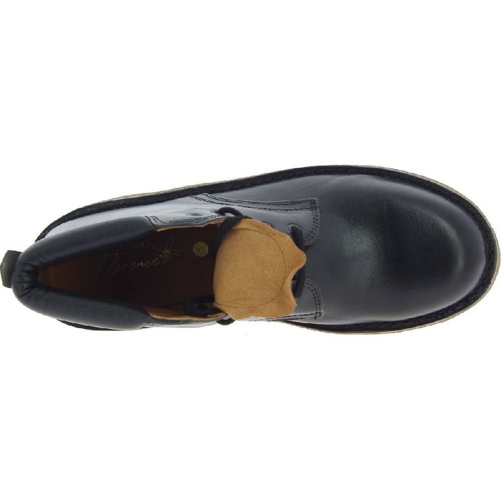 Lartigiano Del Cuoio Stivaletti Artigianali In Pelle Nera Conciata Al Vegetale