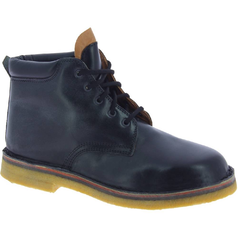 Lartigiano Del Cuoio Stivaletti artigianali in pelle nera conciata al vegetale