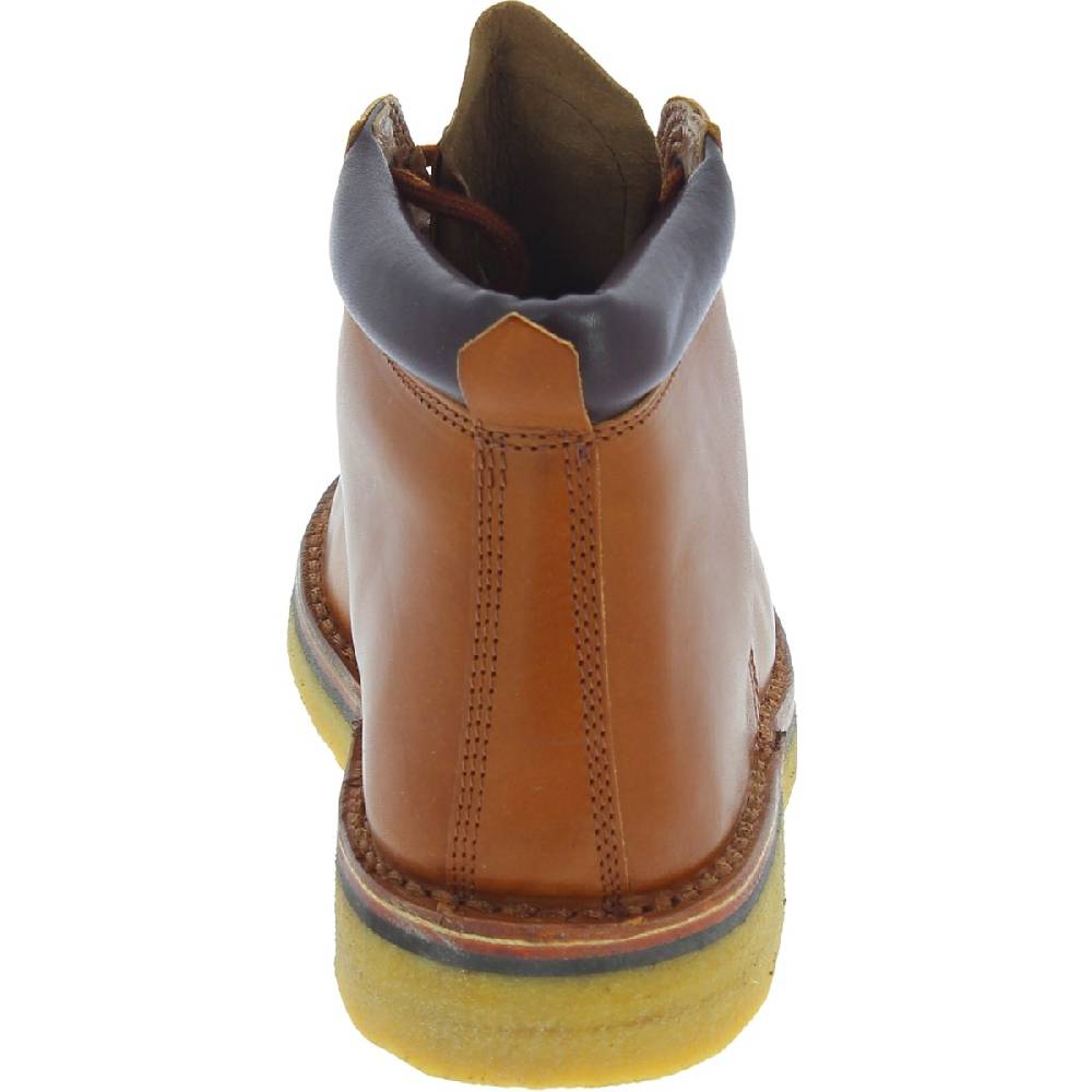 Lartigiano Del Cuoio Stivaletti Artigianali Uomo In Pelle Marrone Conciata Al Vegetale