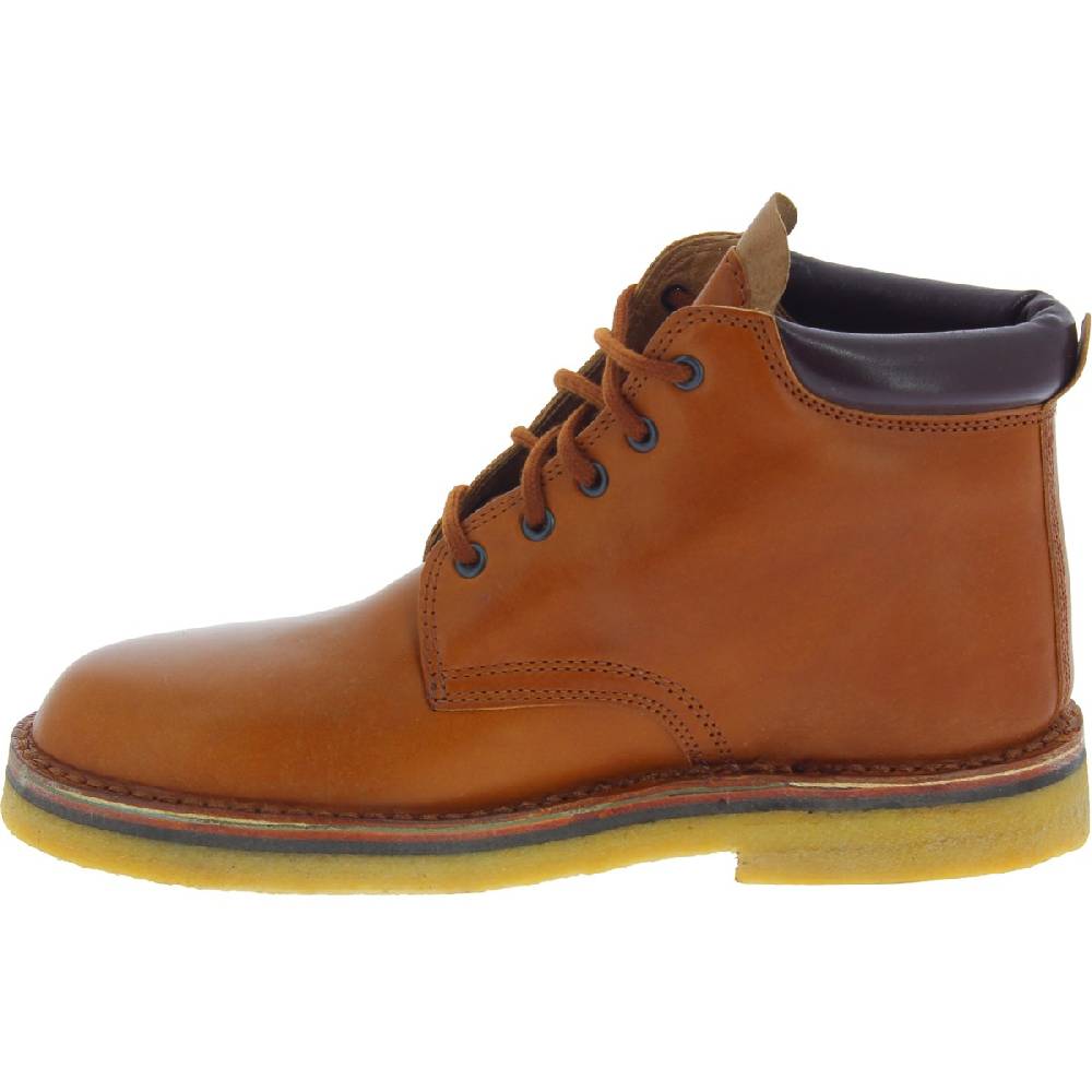 Lartigiano Del Cuoio Stivaletti Artigianali Uomo In Pelle Marrone Conciata Al Vegetale