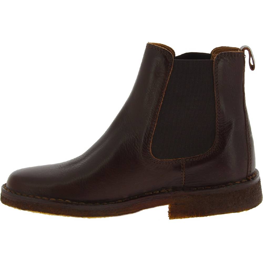 Lartigiano Del Cuoio Stivaletti Chelsea Donna In Pelle Testa Di Moro E Suola In Para Artigianali