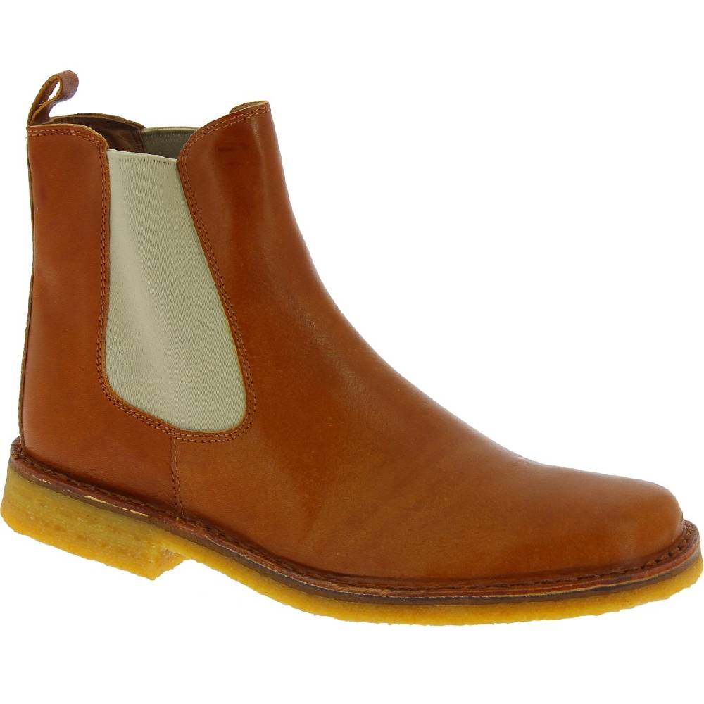 Lartigiano Del Cuoio Stivaletti chelsea uomo in pelle marrone e suola in para artigianali