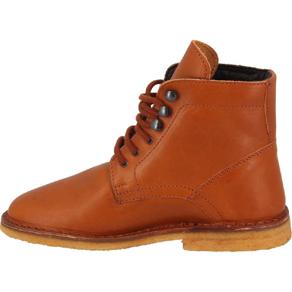 Lartigiano Del Cuoio Stivaletti Da Donna In Pelle Marrone Con Fodera Invernale