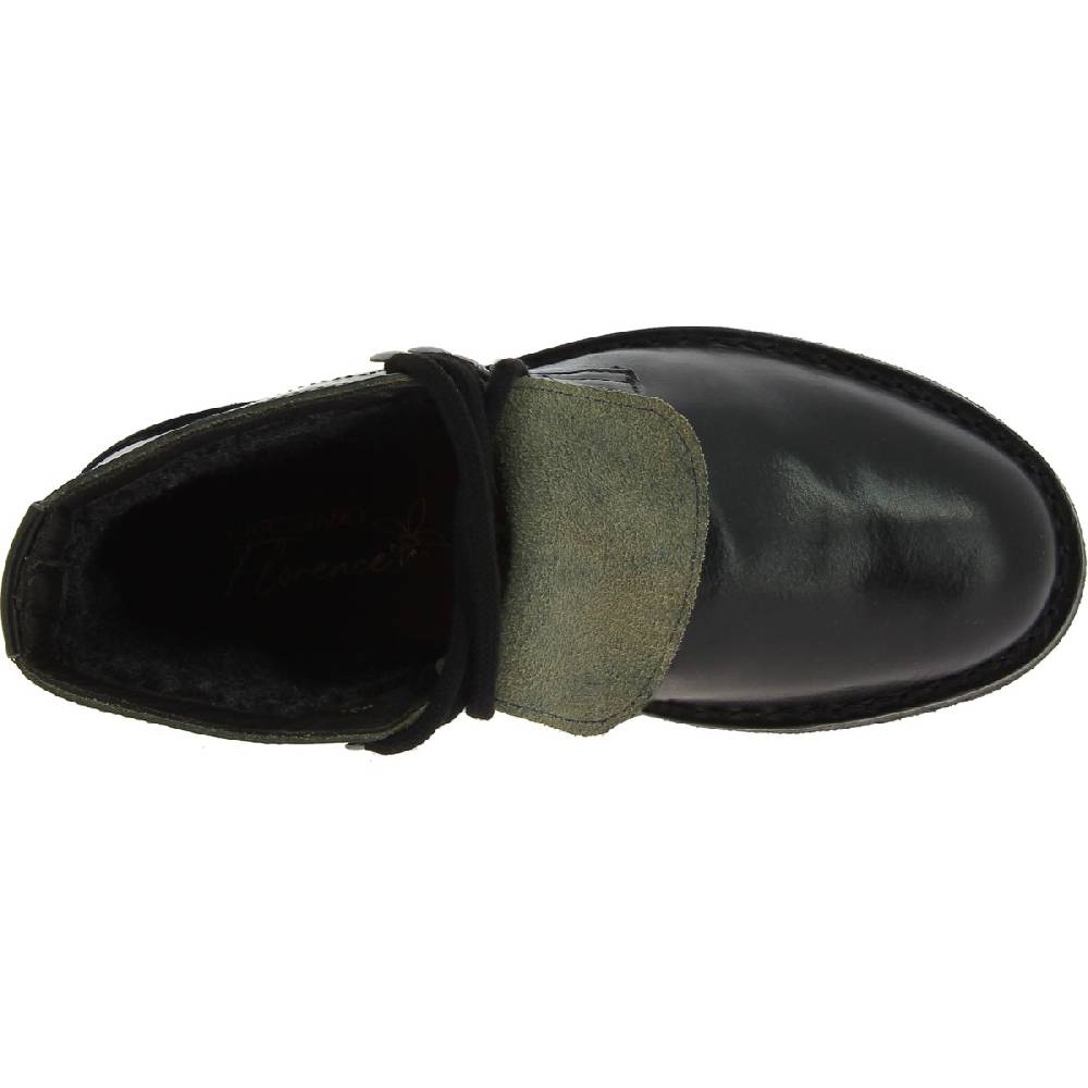 Lartigiano Del Cuoio Stivaletti Da Donna In Pelle Nera Con Fodera Invernale