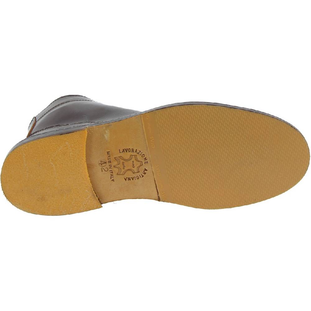 Lartigiano Del Cuoio Stivaletti Da Donna In Pelle Testa Di Moro Fatte A Mano In Italia