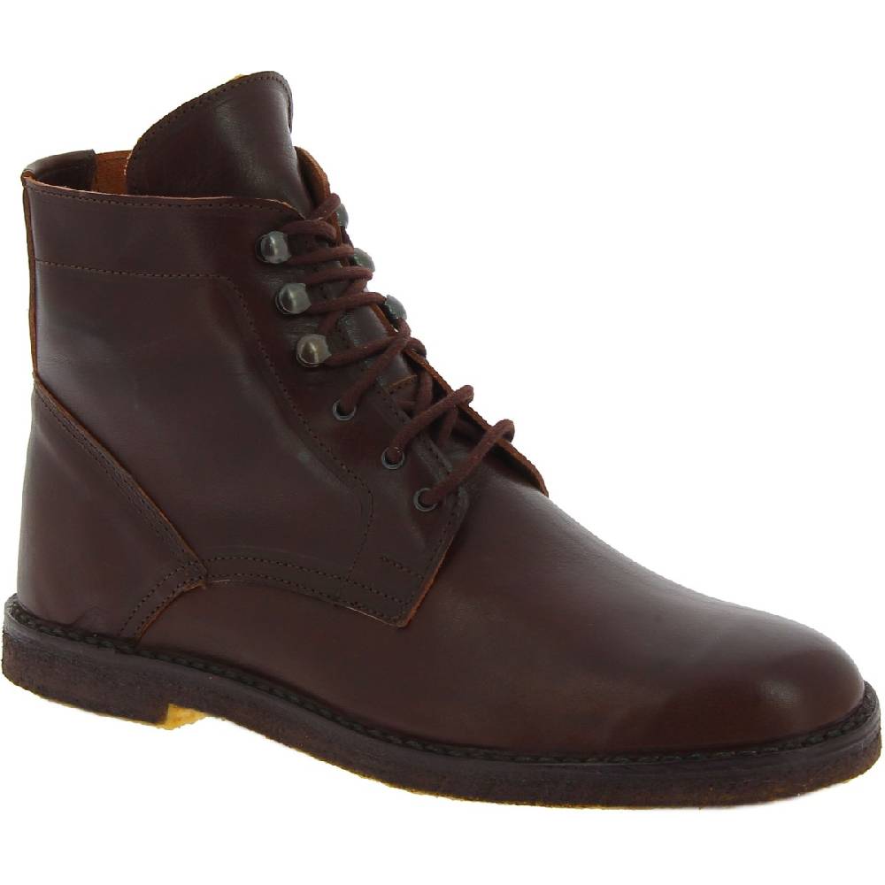 Lartigiano Del Cuoio Stivaletti Da Donna In Pelle Testa Di Moro Fatte A Mano In Italia