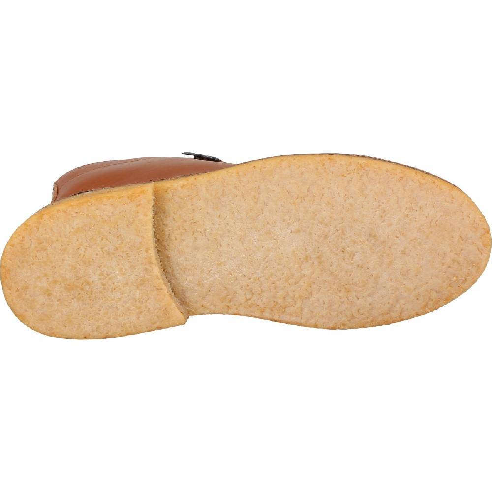 Lartigiano Del Cuoio Stivaletti Da Uomo In Pelle Color Cuoio Con Fodera Invernale