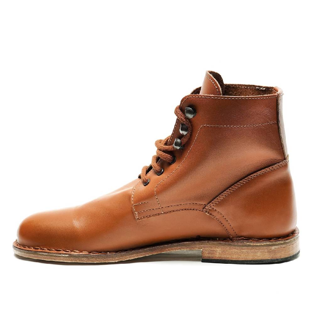 Lartigiano Del Cuoio Stivaletti Da Uomo In Pelle Color Cuoio Fatte A Mano In Italia