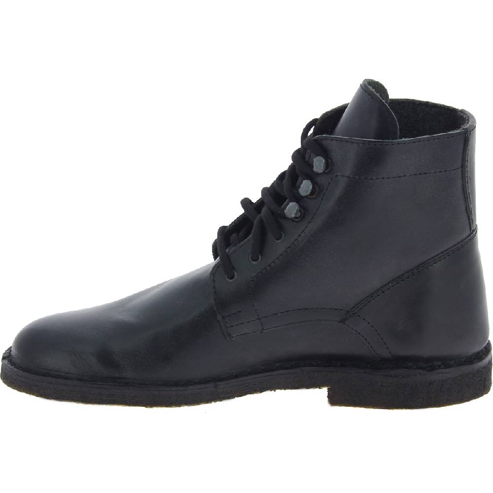 Lartigiano Del Cuoio Stivaletti Da Uomo In Pelle Nera Con Fodera Invernale