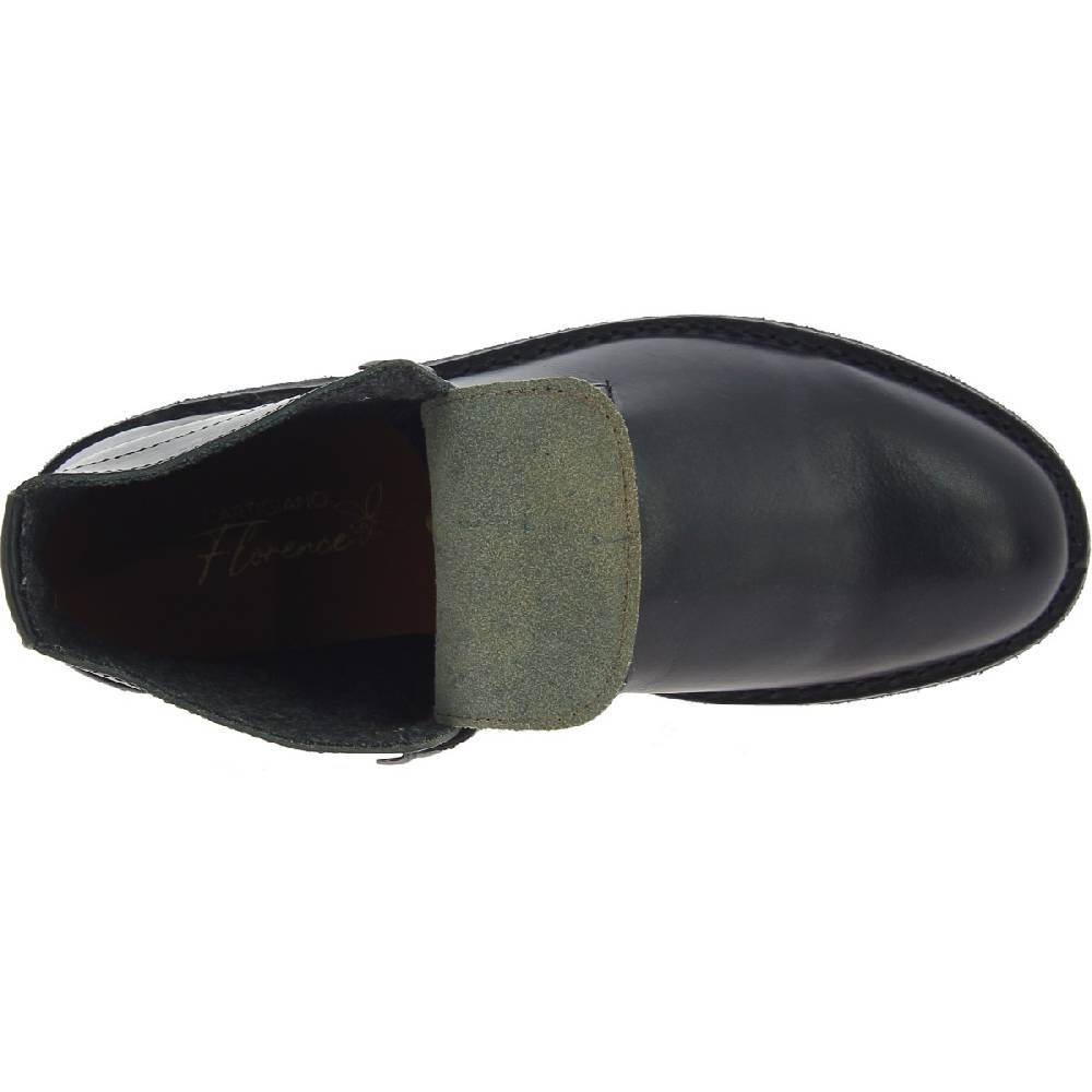 Lartigiano Del Cuoio Stivaletti Da Uomo In Pelle Nera Con Fodera Invernale