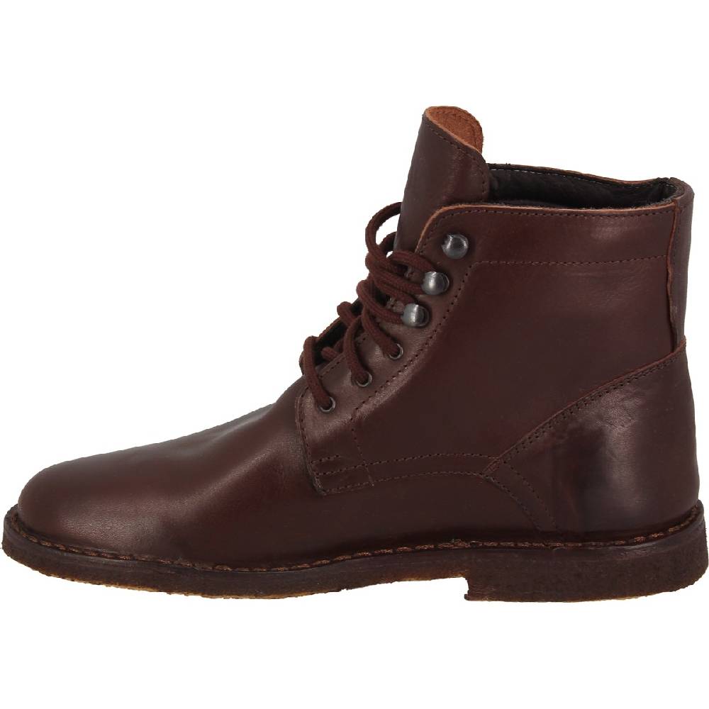 Lartigiano Del Cuoio Stivaletti Da Uomo In Pelle Testa Di Moro Con Fodera Invernale