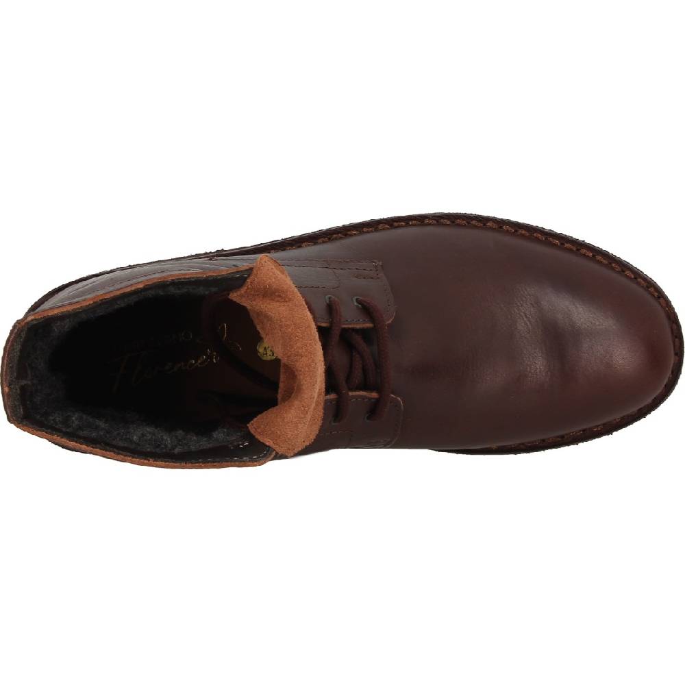 Lartigiano Del Cuoio Stivaletti Da Uomo In Pelle Testa Di Moro Con Fodera Invernale