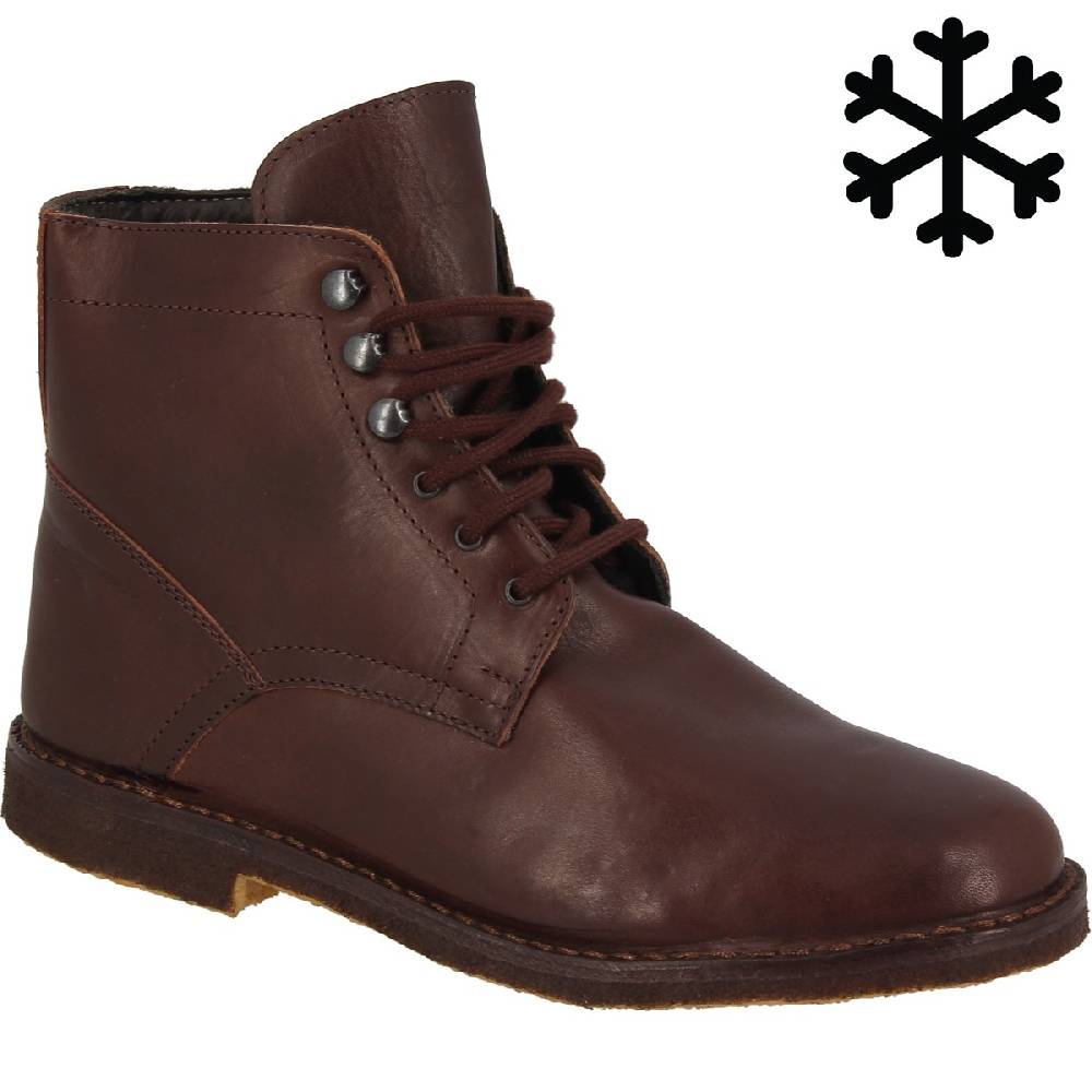 Lartigiano Del Cuoio Stivaletti da uomo in pelle testa di moro con fodera invernale