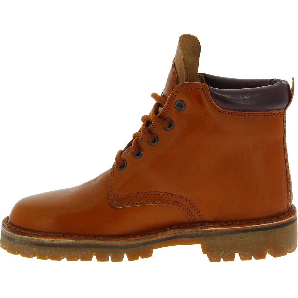 Lartigiano Del Cuoio Stivaletti Donna Artigianali In Pelle Marrone E Suola Vibram