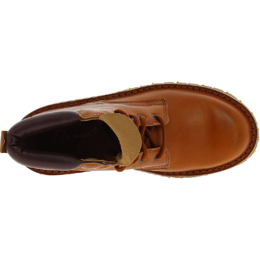 Lartigiano Del Cuoio Stivaletti Donna Artigianali In Pelle Marrone E Suola Vibram