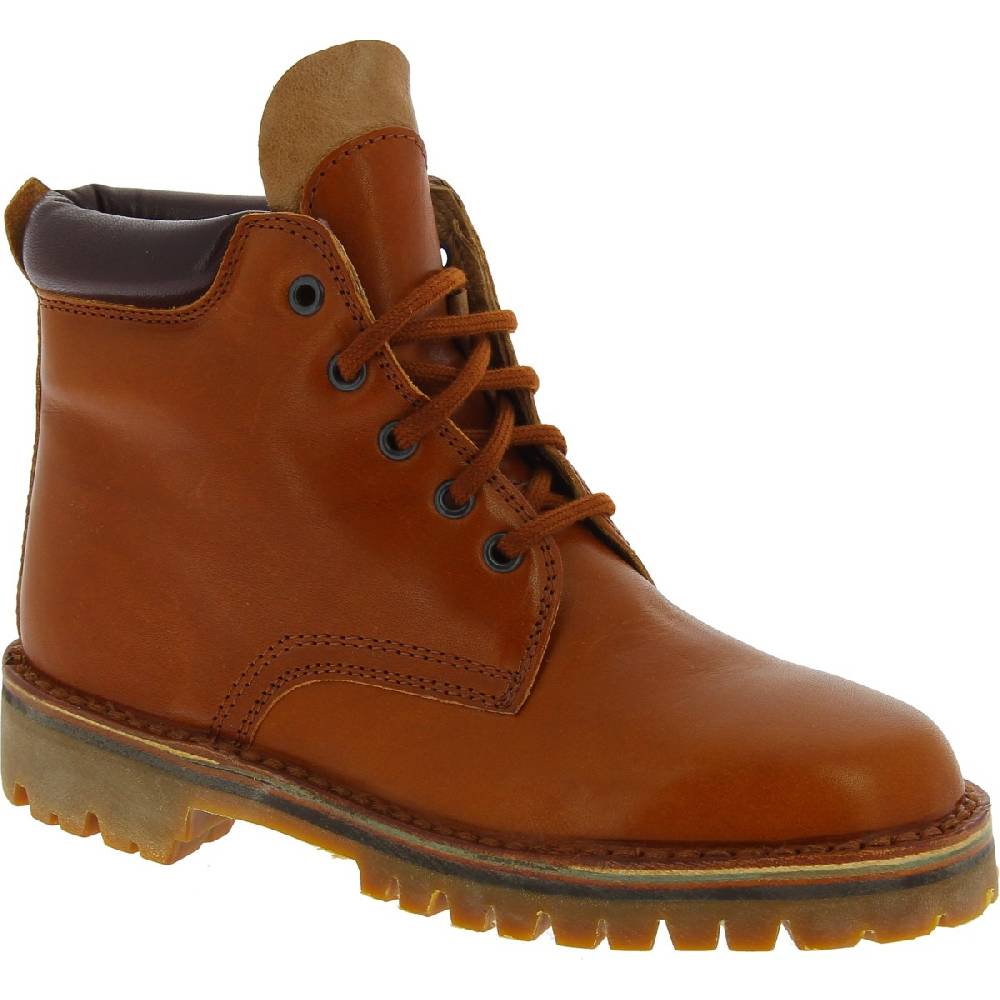 Lartigiano Del Cuoio Stivaletti donna artigianali in pelle marrone e suola Vibram