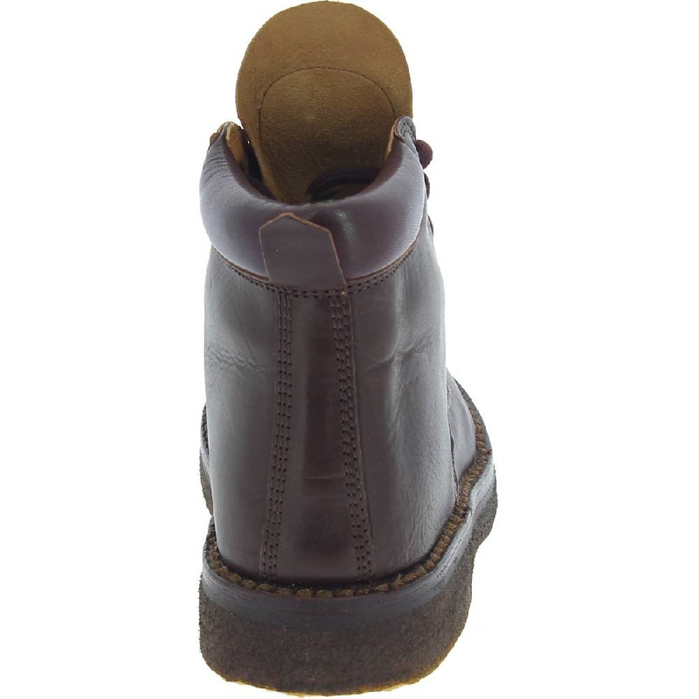 Lartigiano Del Cuoio Stivaletti Donna Artigianali In Pelle Marrone Scuro Conciata Al Vegetale