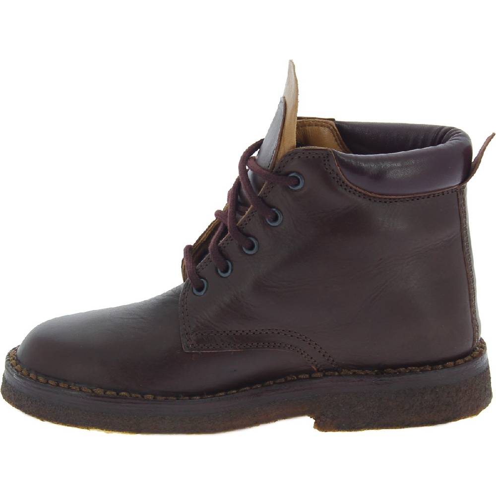 Lartigiano Del Cuoio Stivaletti Donna Artigianali In Pelle Marrone Scuro Conciata Al Vegetale