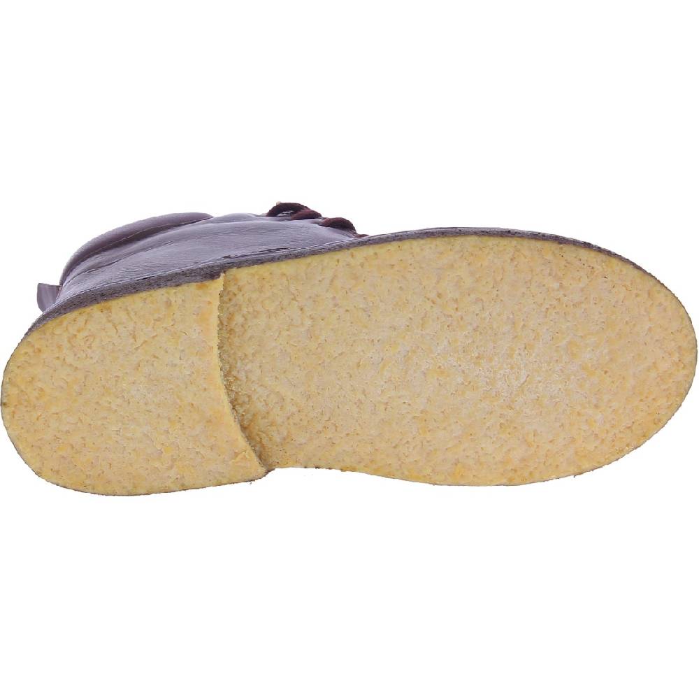 Lartigiano Del Cuoio Stivaletti Donna Artigianali In Pelle Marrone Scuro Conciata Al Vegetale