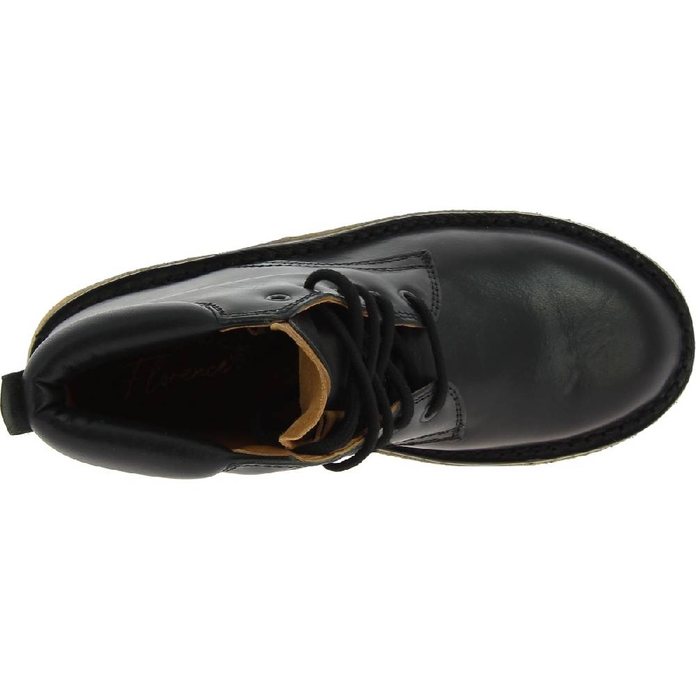 Lartigiano Del Cuoio Stivaletti Donna Artigianali In Pelle Nera Conciata Al Vegetale