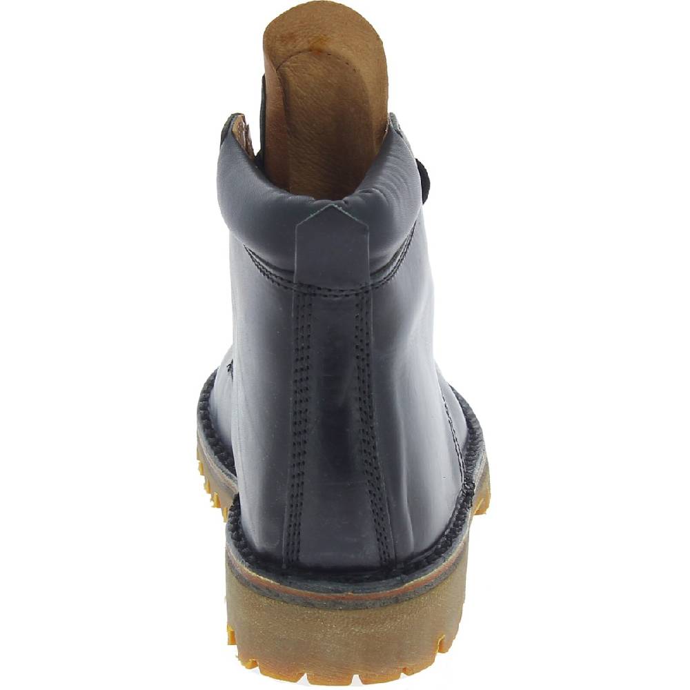 Lartigiano Del Cuoio Stivaletti Donna Artigianali In Pelle Nero Con Suola Vibram