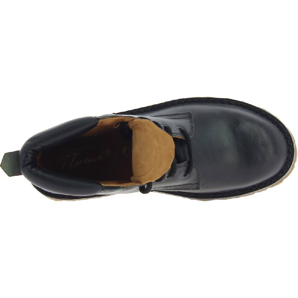 Lartigiano Del Cuoio Stivaletti Donna Artigianali In Pelle Nero Con Suola Vibram