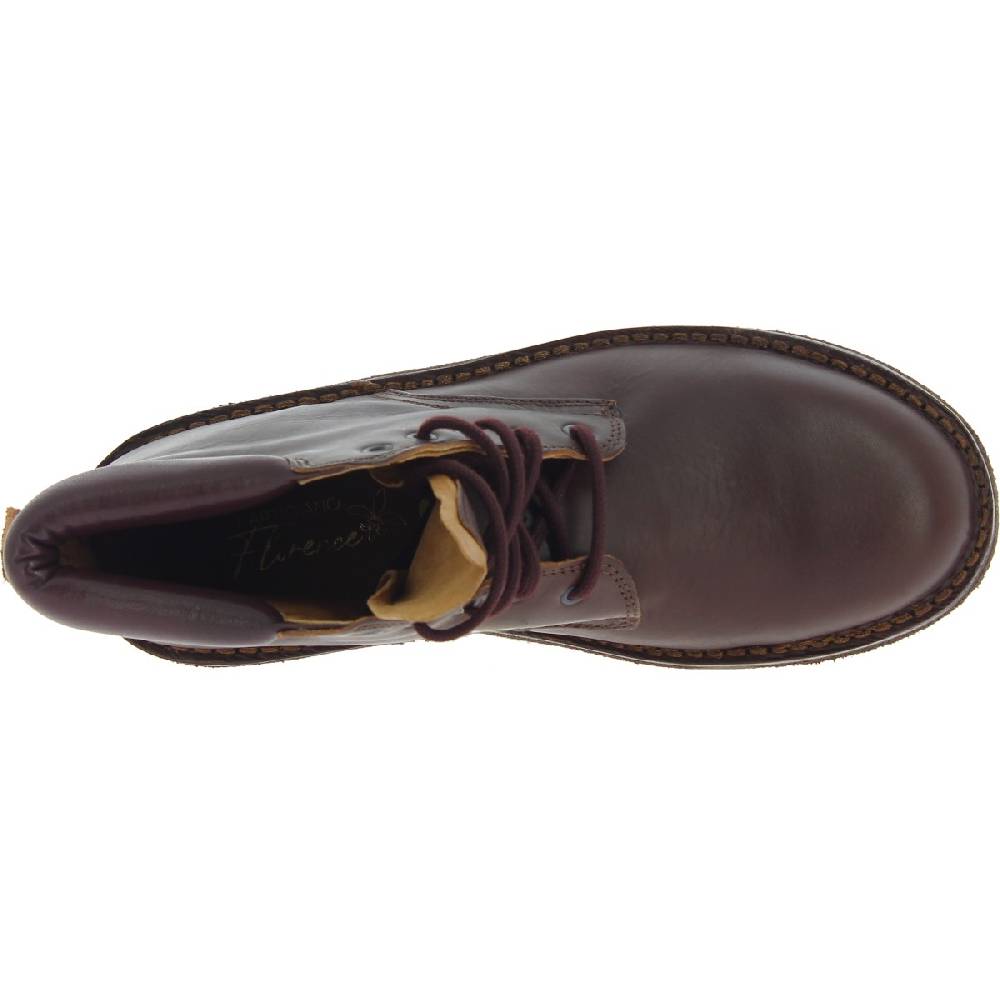 Lartigiano Del Cuoio Stivaletti Uomo Artigianali In Pelle Marrone Scuro Conciata Al Vegetale