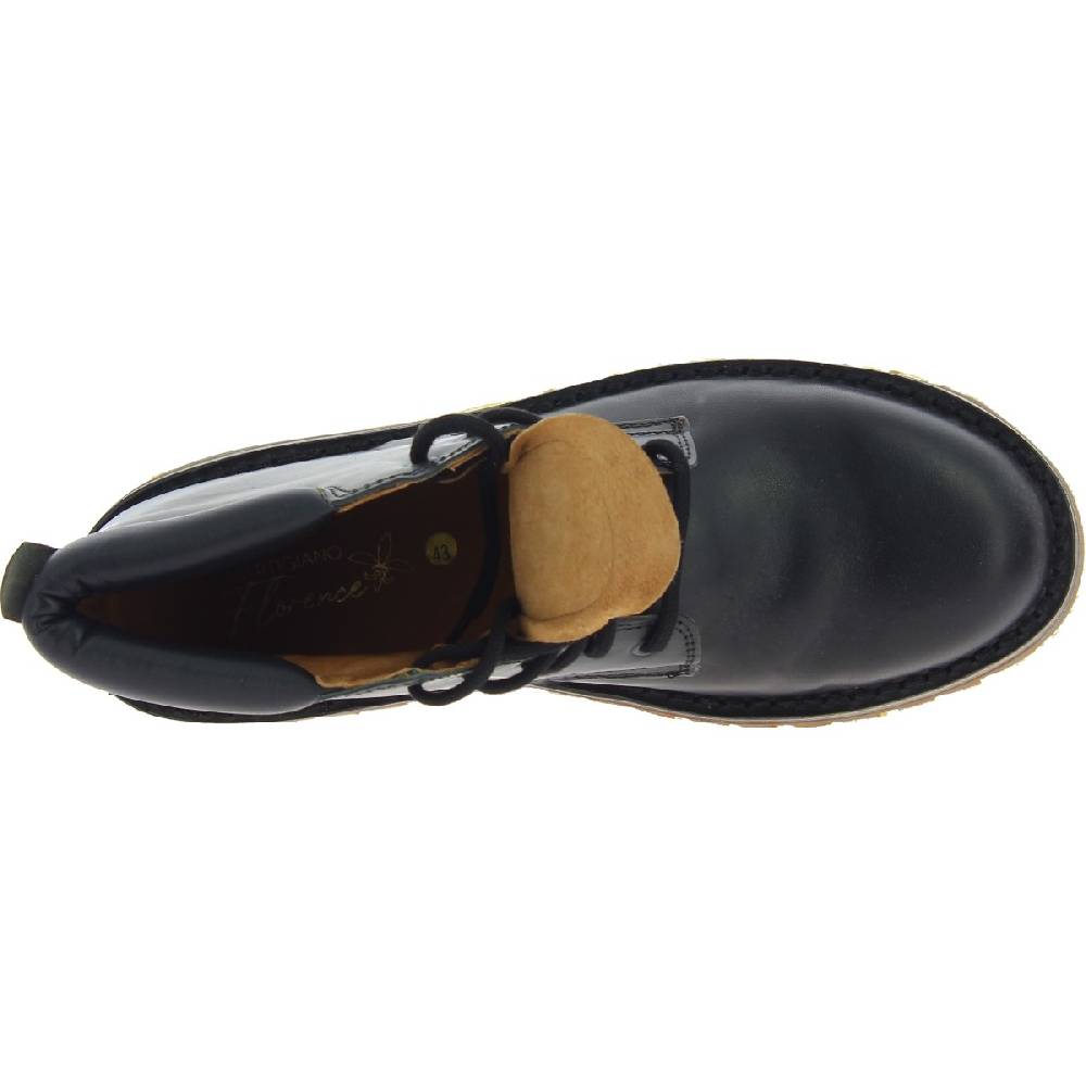 Lartigiano Del Cuoio Stivaletti Uomo Artigianali In Pelle Nera E Suola Vibram