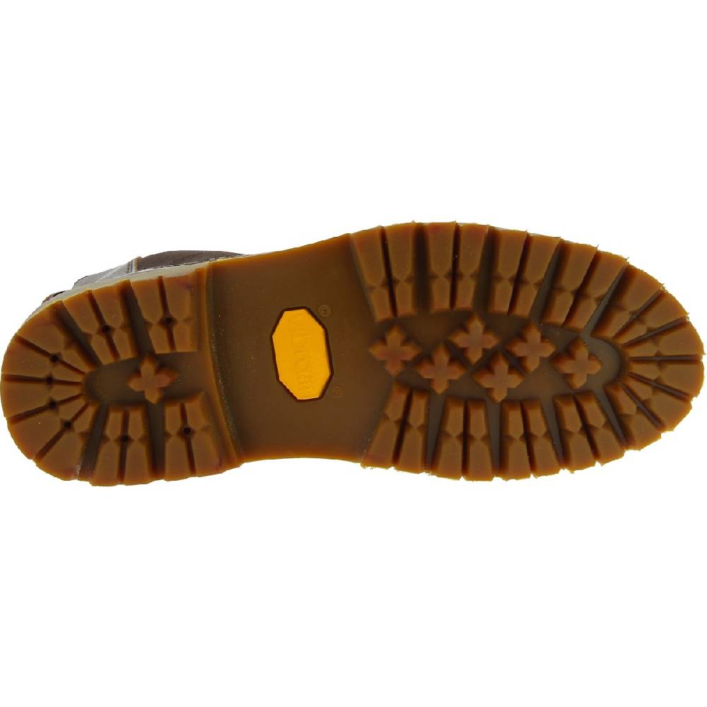 Lartigiano Del Cuoio Stivaletto Beatles Donna In Pelle Marrone Scuro E Suola Vibram