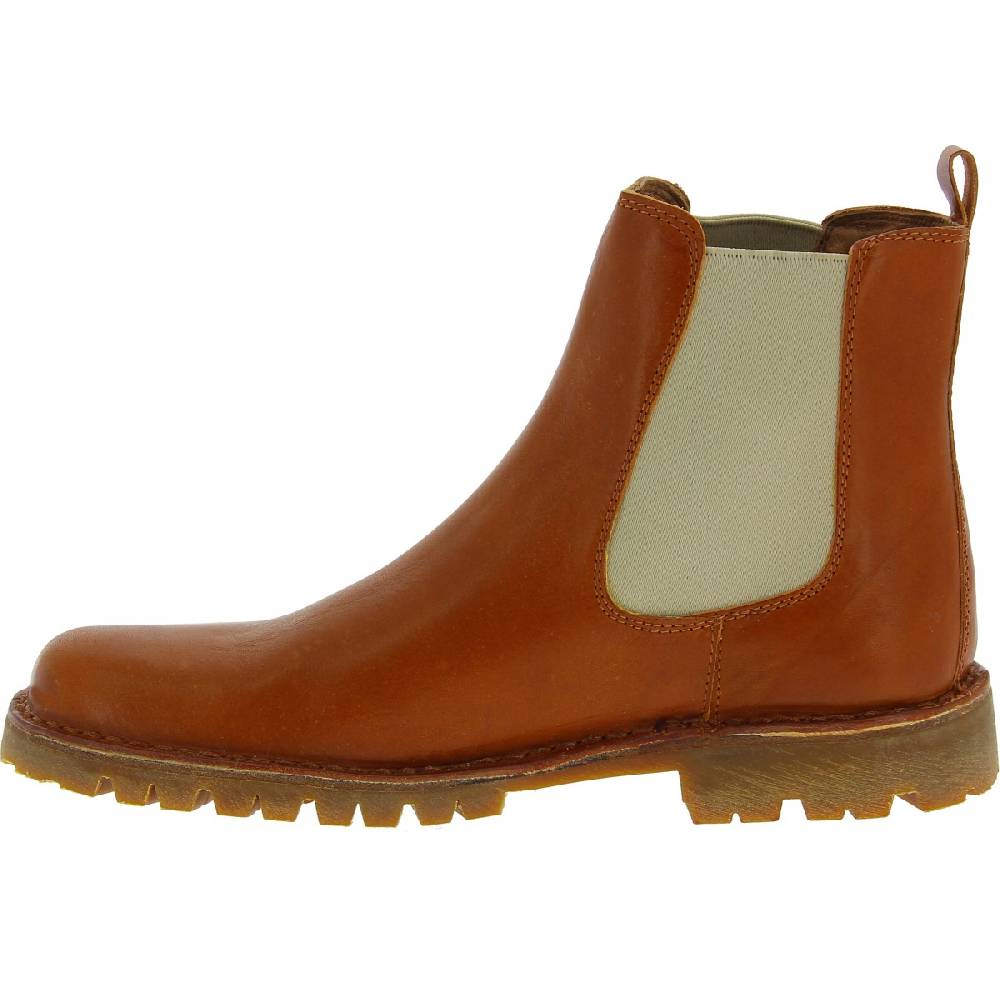 Lartigiano Del Cuoio Stivaletto Beatles In Pelle Marrone E Suola Vibram