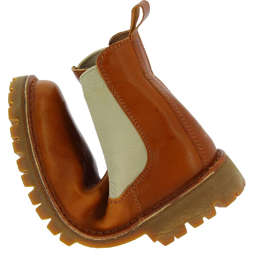 Lartigiano Del Cuoio Stivaletto Beatles In Pelle Marrone E Suola Vibram