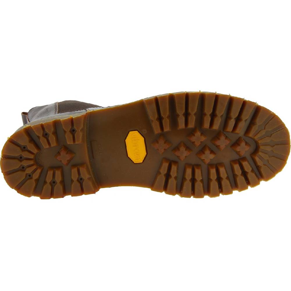 Lartigiano Del Cuoio Stivaletto Beatles In Pelle Marrone Scuro E Suola Vibram