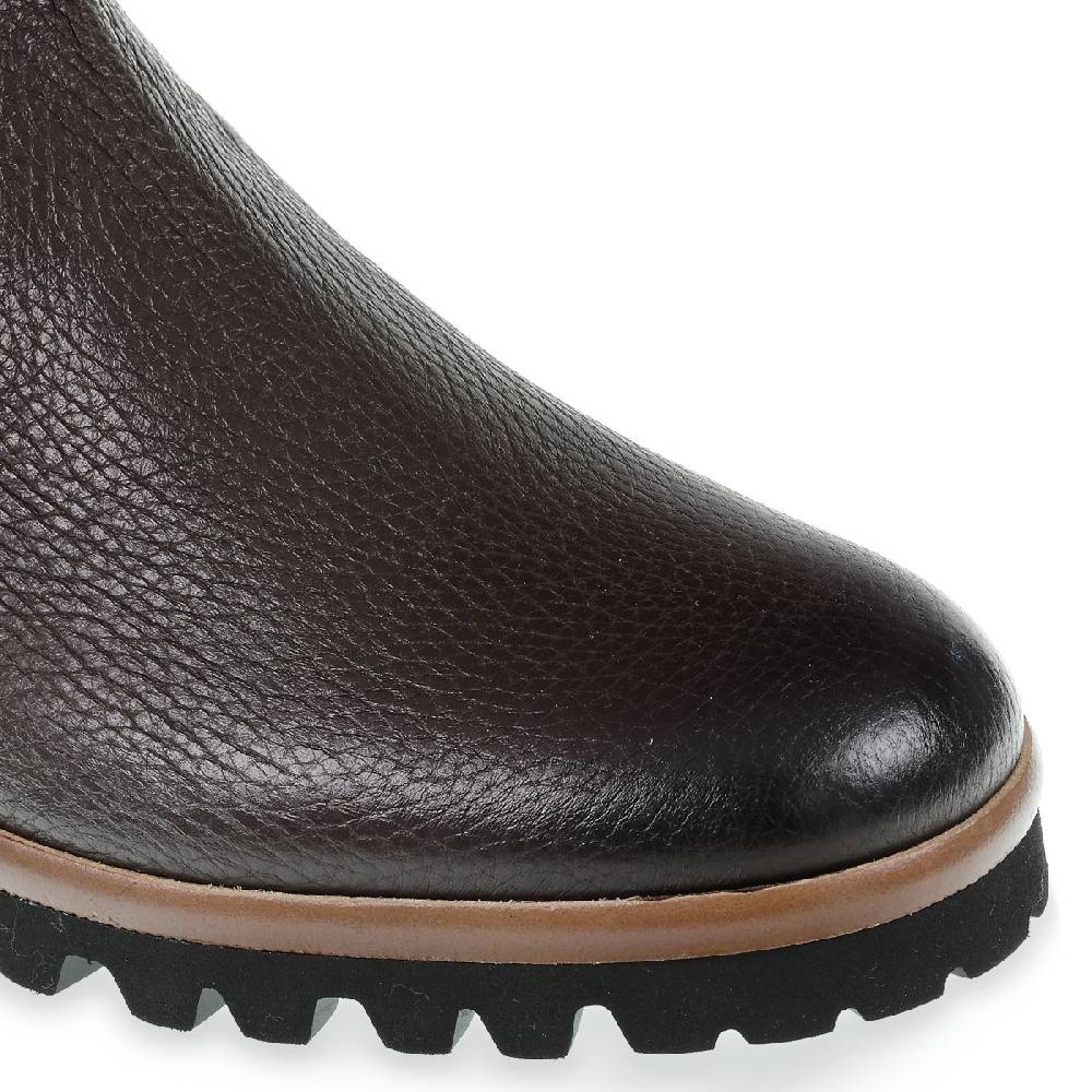 Lartigiano Del Cuoio Stivaletto Chelsea In Cervo Marrone E Cashmere - Fratelli Borgioli