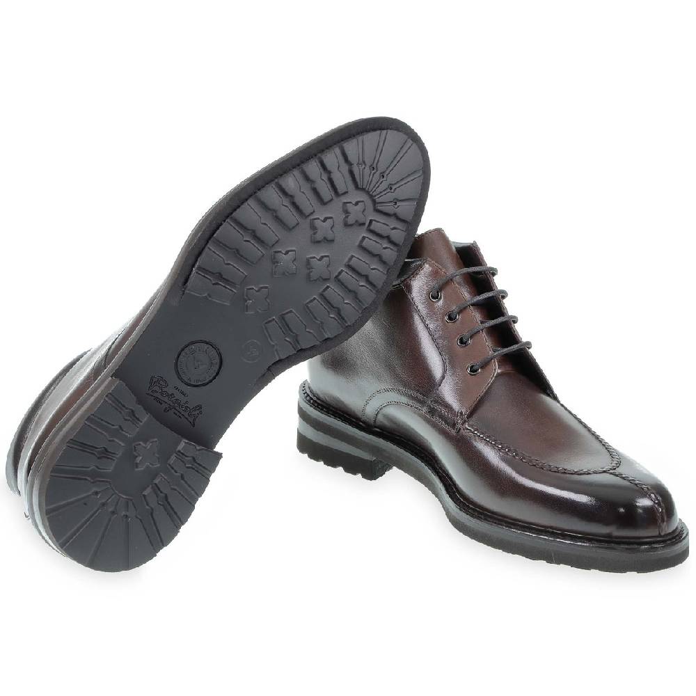 Lartigiano Del Cuoio Stivaletto In Cervo Color Cioccolato - Fratelli Borgioli - Artigianalità Italiana