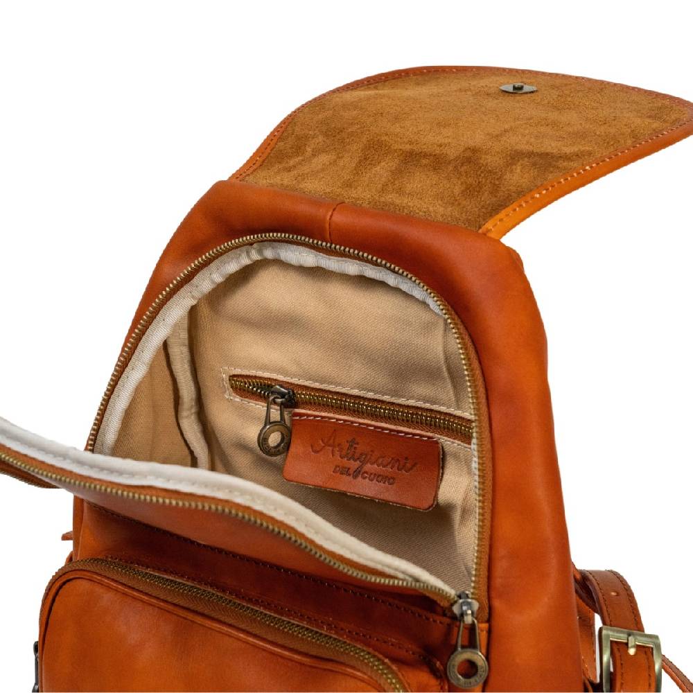 Lartigiano Del Cuoio Zaino Donna In Pelle Di Vitello 100% Handmade In Italy