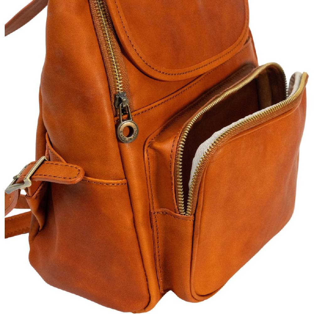 Lartigiano Del Cuoio Zaino Donna In Pelle Di Vitello 100% Handmade In Italy