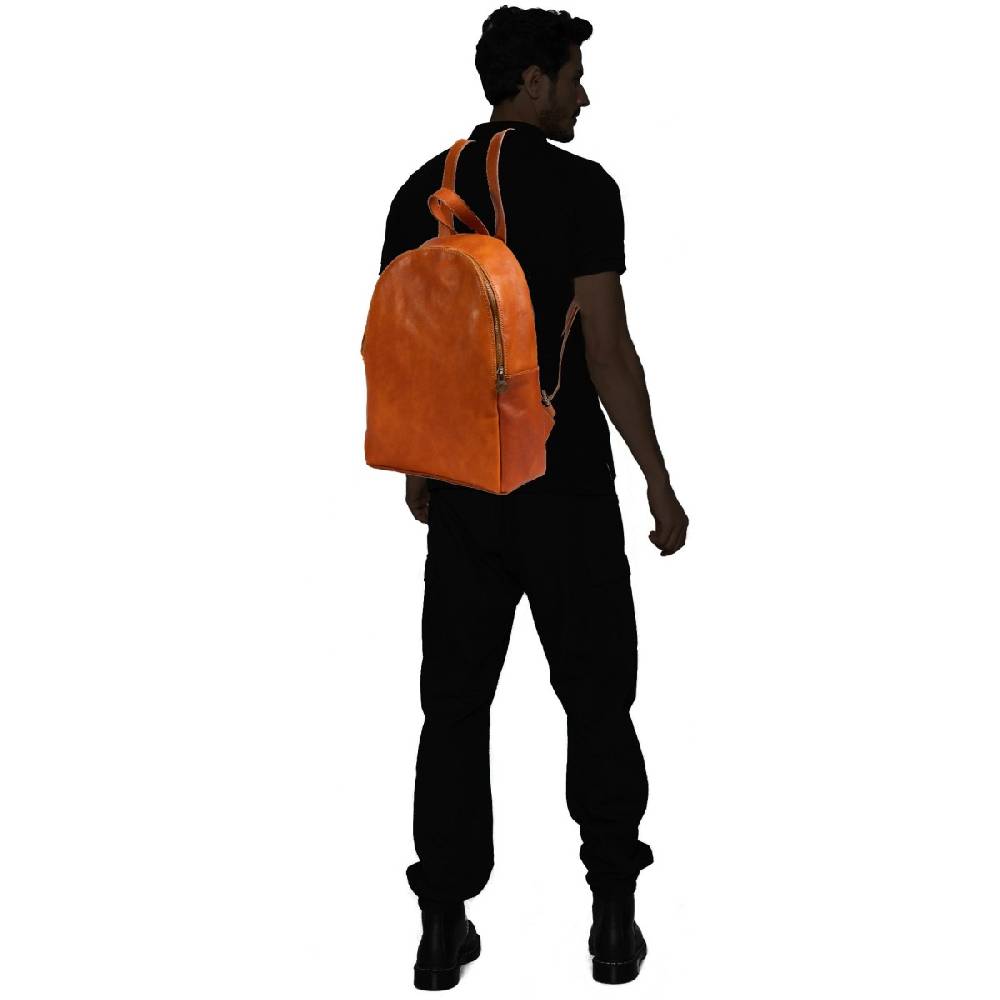 Lartigiano Del Cuoio Zaino Uomo In Pelle Conciata Al Vegetale Color Cuoio