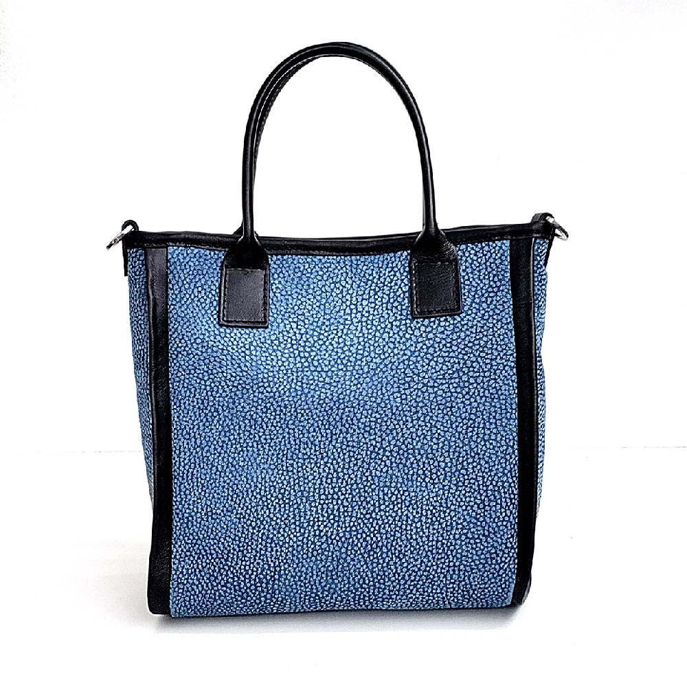 Laura Di Maggio AGATA – borsa in pelle stampa tapiro blu