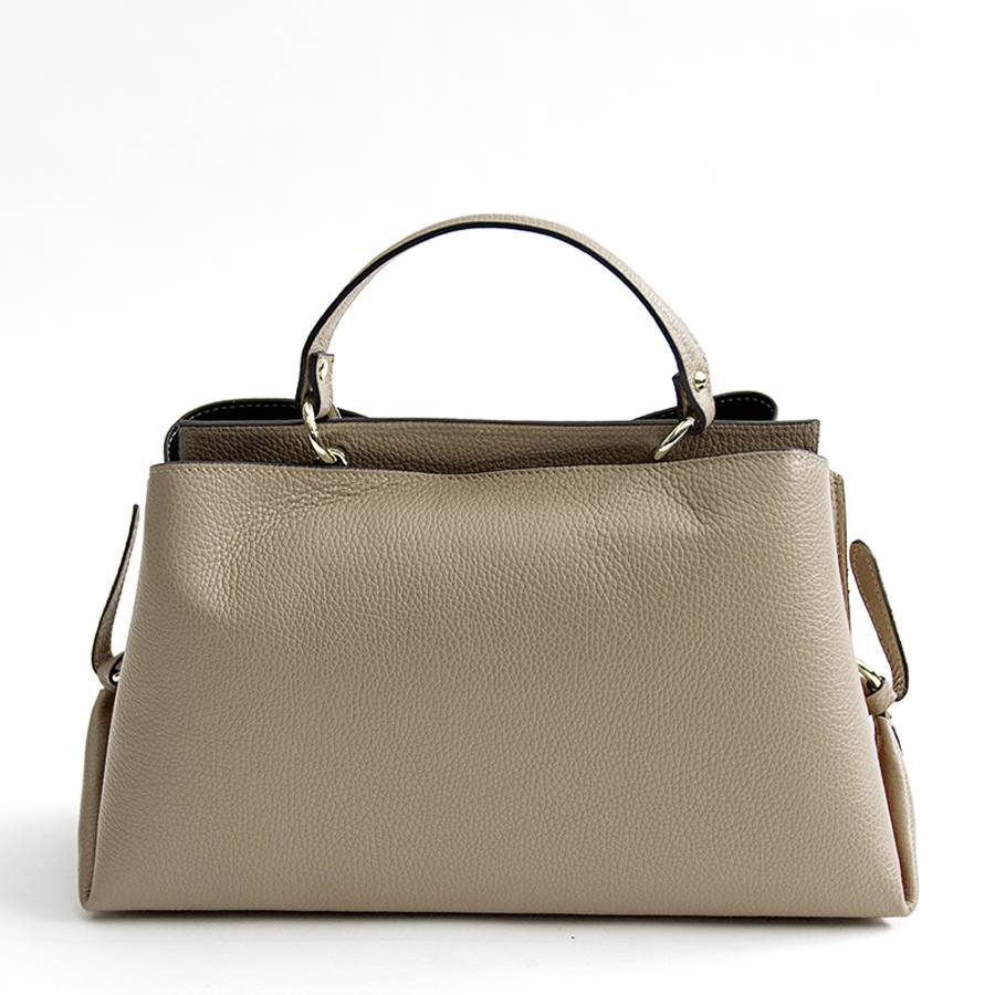Laura Di Maggio ALEXA – borsa strutturata in pelle dollaro taupe