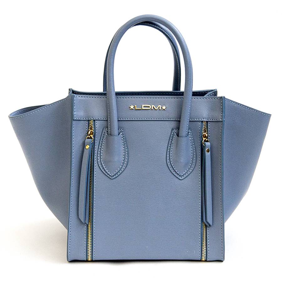 Laura Di Maggio ALIA – Borsa a trapezio in pelle saffiano avio