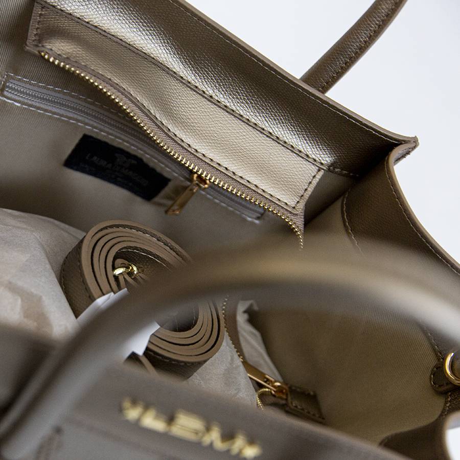 Laura Di Maggio ALIA – Borsa A Trapezio In Pelle Saffiano Bronzo