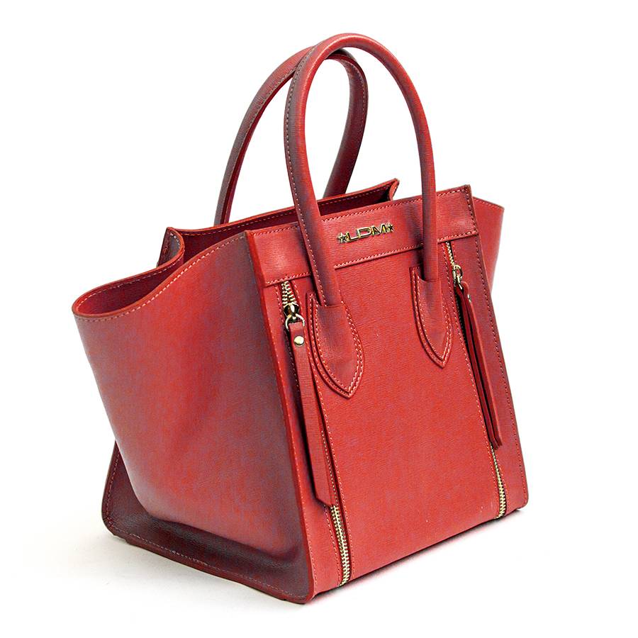 Laura Di Maggio ALIA – Borsa A Trapezio In Pelle Saffiano Corallo