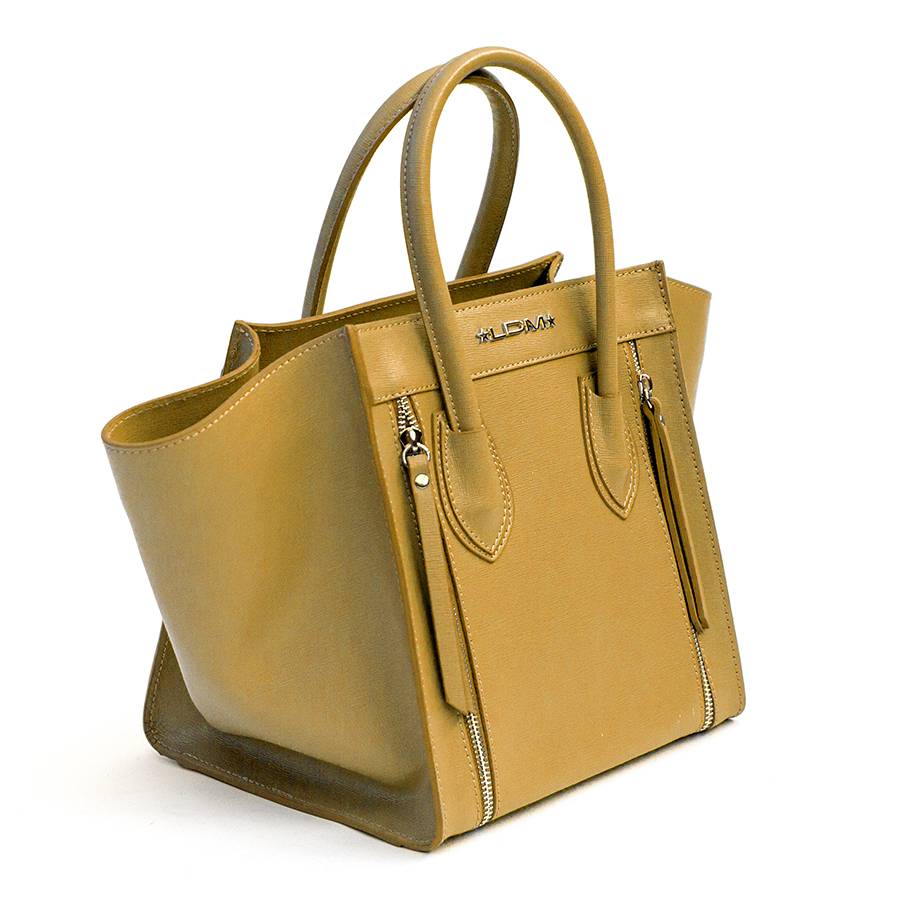 Laura Di Maggio ALIA – Borsa A Trapezio In Pelle Saffiano Senape