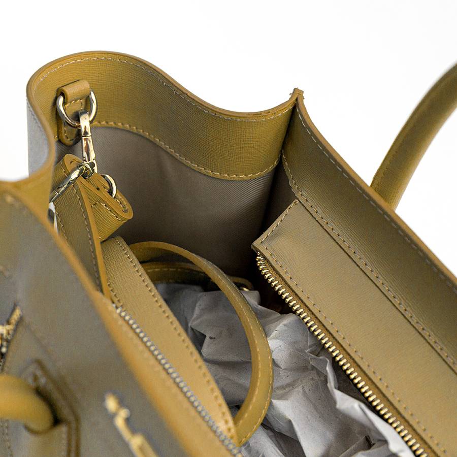 Laura Di Maggio ALIA – Borsa A Trapezio In Pelle Saffiano Senape