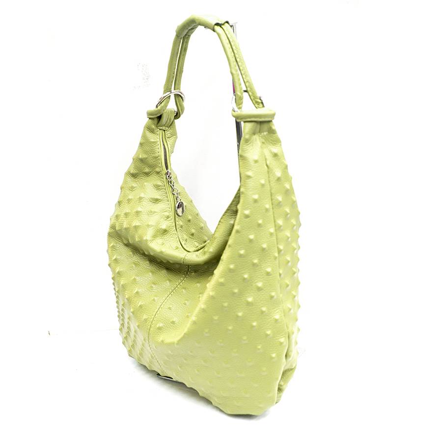 Laura Di Maggio ASIA – Hobo Bag In Pelle Stampa Chiodo Lime