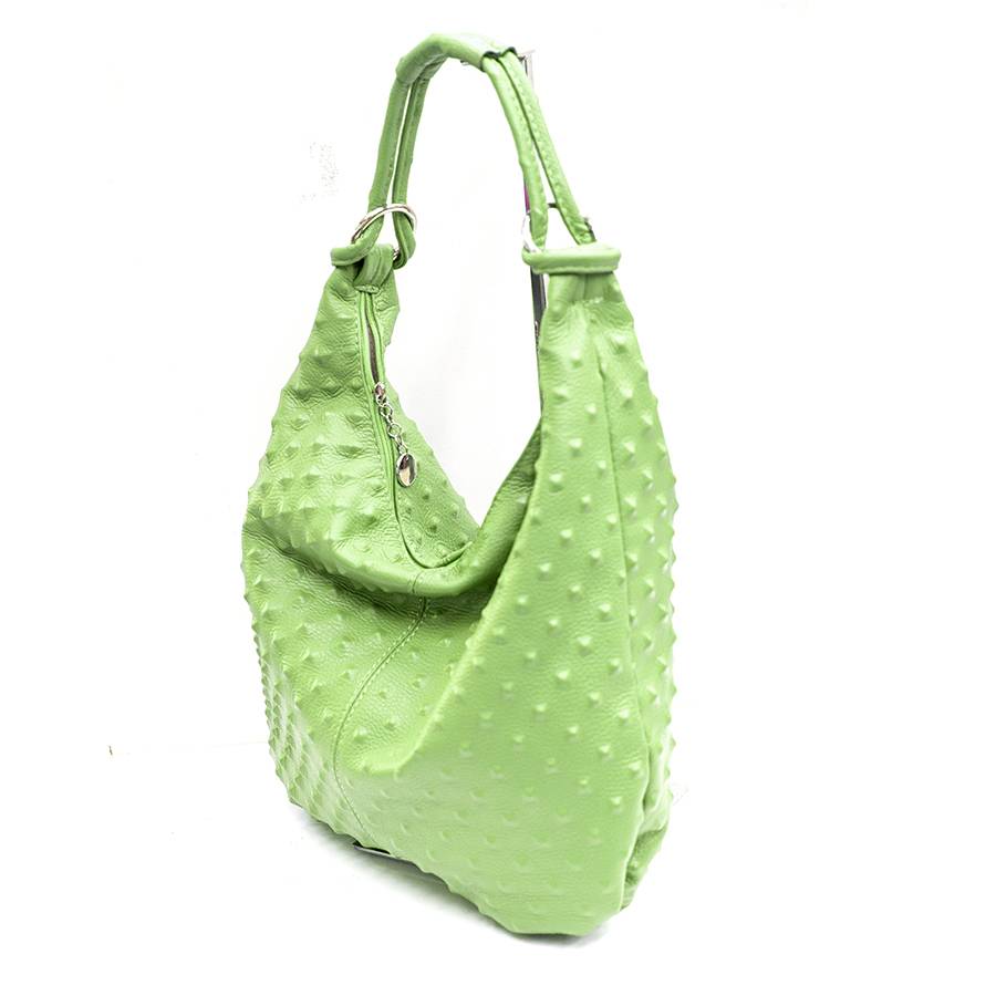 Laura Di Maggio ASIA – Hobo Bag In Pelle Stampa Chiodo Verde Mela