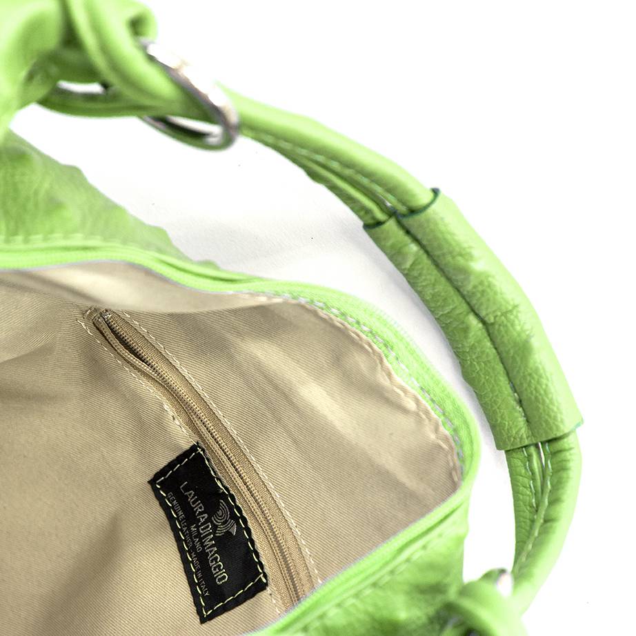 Laura Di Maggio ASIA – Hobo Bag In Pelle Stampa Chiodo Verde Mela