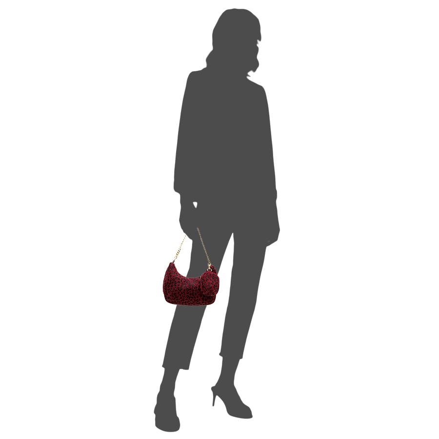 Laura Di Maggio AVANA – Bag In Camoscio Con Stampa Animalier Rossa