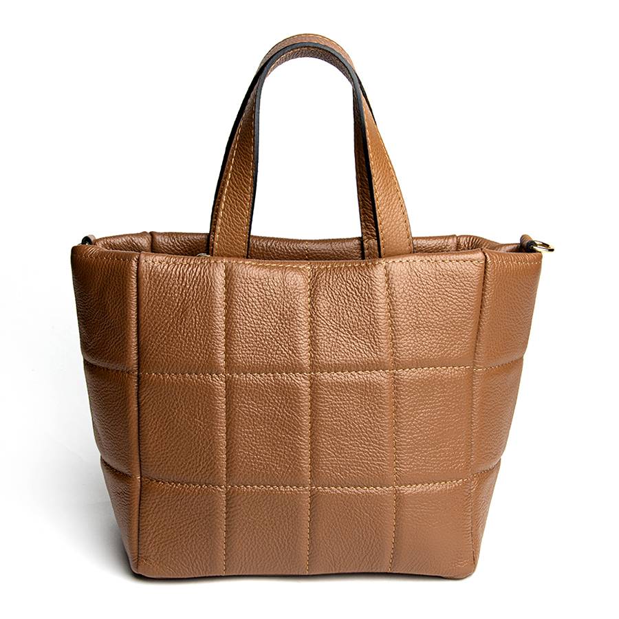 Laura Di Maggio AZZURRA – Tote bag in pelle trapuntata cuoio